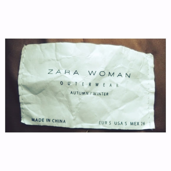 ZARA | Faux Fur Curly Sherpa Brown Lapel Jacket | Women's Small - Picture 7 of 15